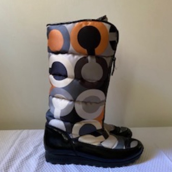 Coach multi color rain boots. - Picture 1 of 4